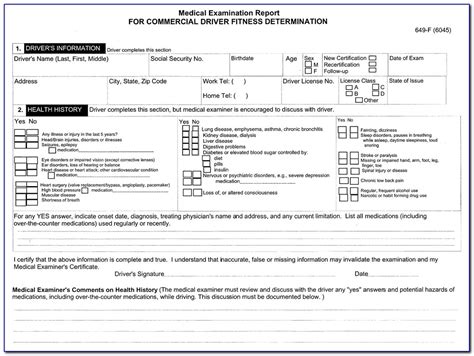 Cdl Dot Physical Form Form Resume Examples Aedvnzad1y