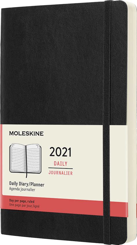 moleskine Ατζέντα 2021 12 month daily planner large 13x21cm black soft cover skroutz gr