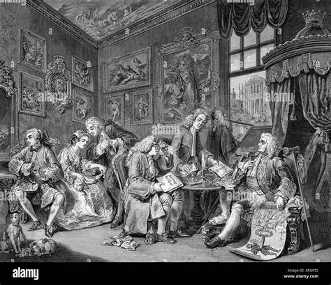 Marriage A La Mode By William Hogarth Plate I The Signing Of The