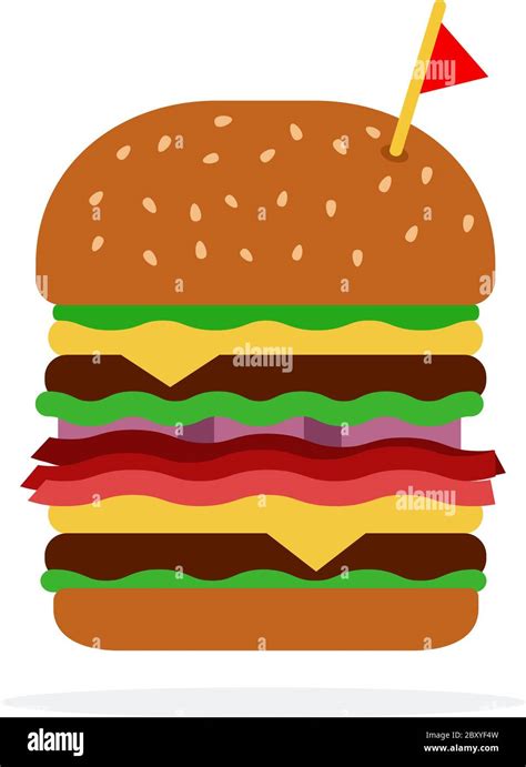 Bacon Cheeseburger Clip Art