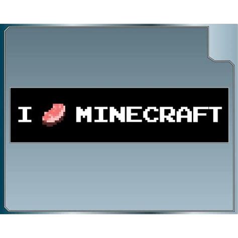 I Porkchop Minecraft Funny Bumper Sticker I Love Minecraft