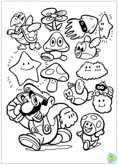 Free printable mario coloring pages for kids. Super Mario Bros Coloring page- DinoKids.org