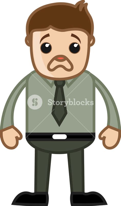 Very Sad Businessman Business Cartoon Character Vector