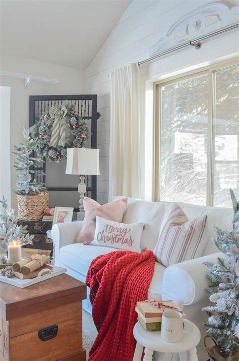 Christmas In The Living Room Cozy And Bright Living Room Decorated For