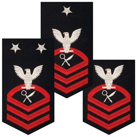 Chief Petty Officer Intelligence Specialist Rating Badge Red On Blue