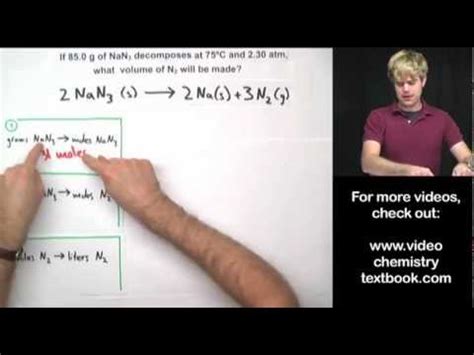 Write down the ideal gas equation. Gas Stoichiometry: Equations Part 2 - YouTube in 2020 ...