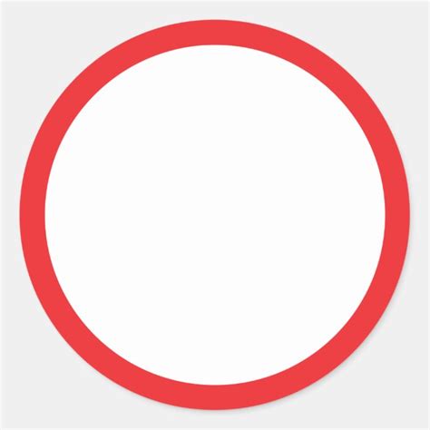 Red Circle Ring Classic Round Sticker