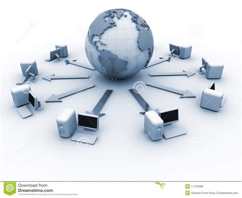 The internet is the largest example of a wan, connecting billions of computers worldwide. Global computer network stock illustration. Illustration ...