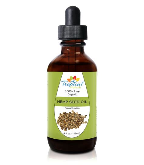Hemp seed oil helps maintain the natural texture of hair, preventing water loss and adding moisture to the hair and scalp. 100% Pure Organic Hemp Seed Oil 4 oz - Tropical Holistic
