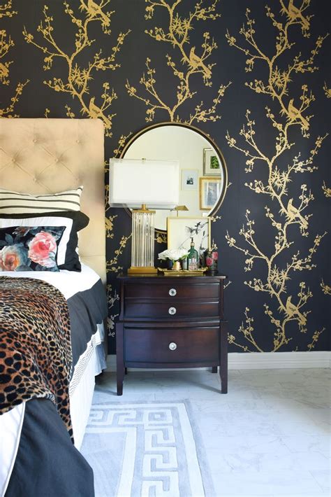 Black White And Gold Master Bedroom Reveal Monica Wants