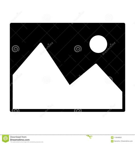 Picture Icon Vector Simple Minimal 96x96 Pictogram Stock Vector