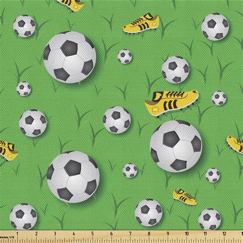 Soccer Fabric By The Yard Professional Player Athletics Pattern