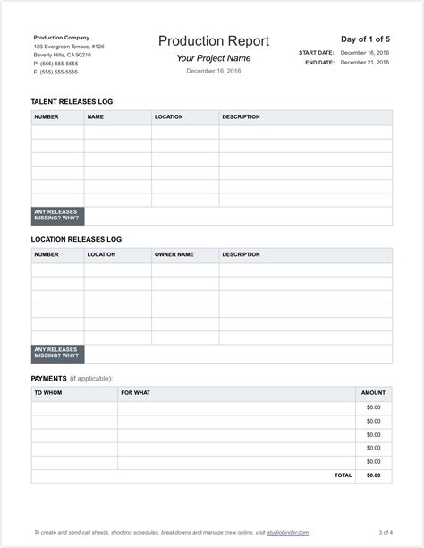Download Free Daily Production Report Template
