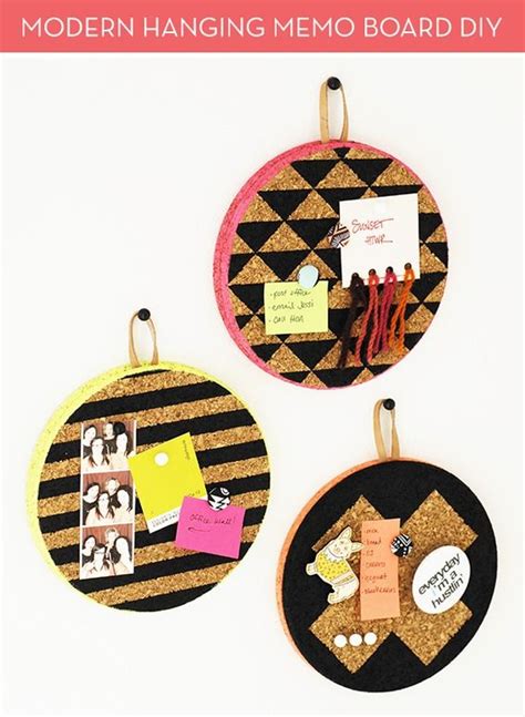 How To Make Graphic Cork And Leather Hanging Memo Boards Curbly