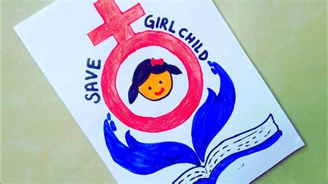 Save Girl Child Drawingsave Girl Child Posterhow To Draw Save Girl