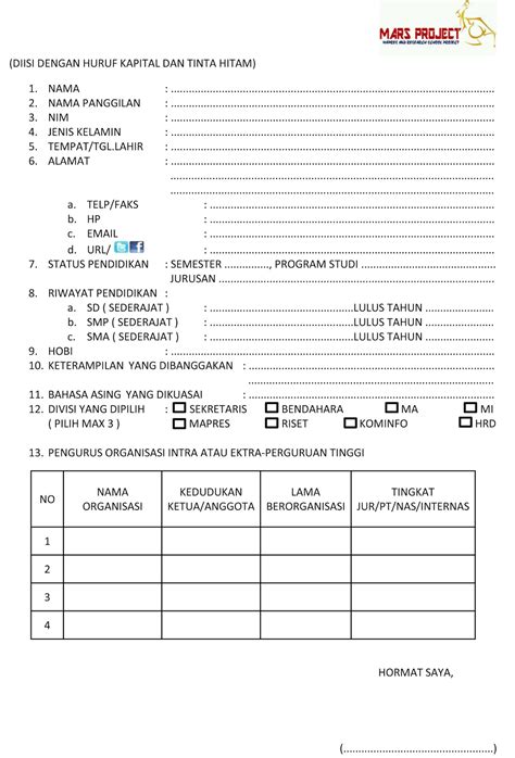 Download formulir pendaftaran (apl 01 & apl 02). 98 INFO CONTOH FORMULIR PENDAFTARAN UKM DOC PDF DOC DOWNLOAD - Formulir Form