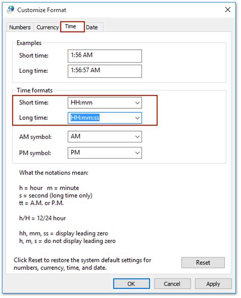 Enter the military time in a cell. How to change Outlook calendar to military time (24-hour ...