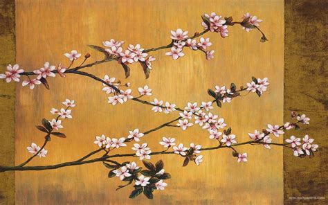 Japanese Cherry Blossom Art Wallpaper