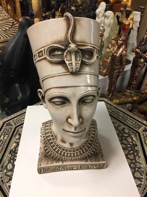 Large Unique Egyptian Queen Nefertiti Bust 14 Made Etsy