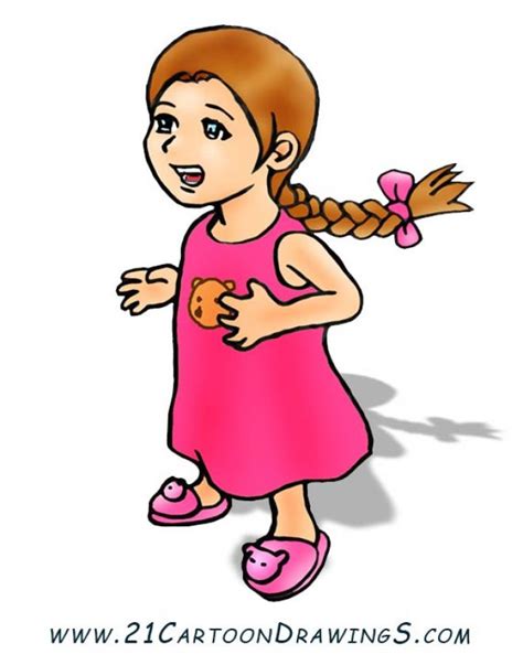 Little Girl Drawing Clipart