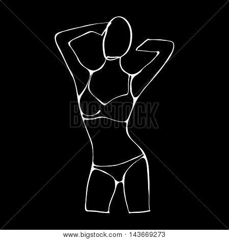 Beautiful Black And White Nude Woman Silhouette Stock Image And My