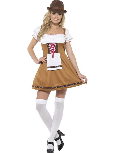 Womens Costume Bavarian Beer Maid Party Savers