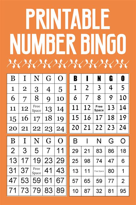 6 Best Free Printable Number Bingo - printablee.com