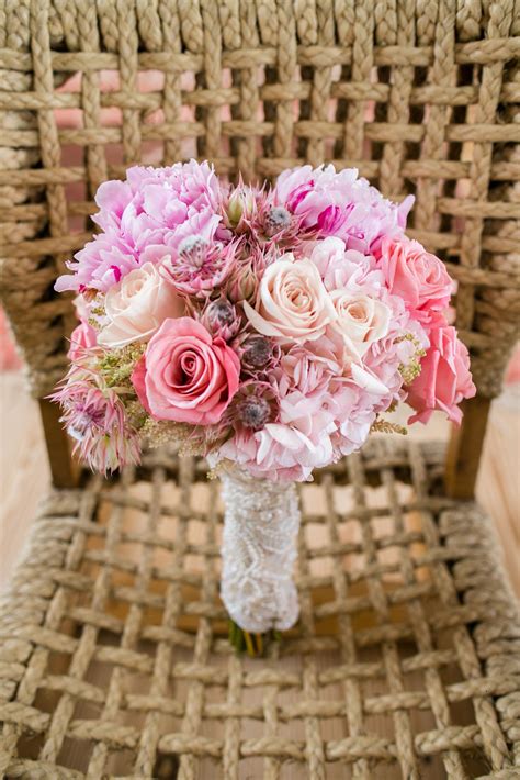 Pink Rose And Peony Bridal Bouquet