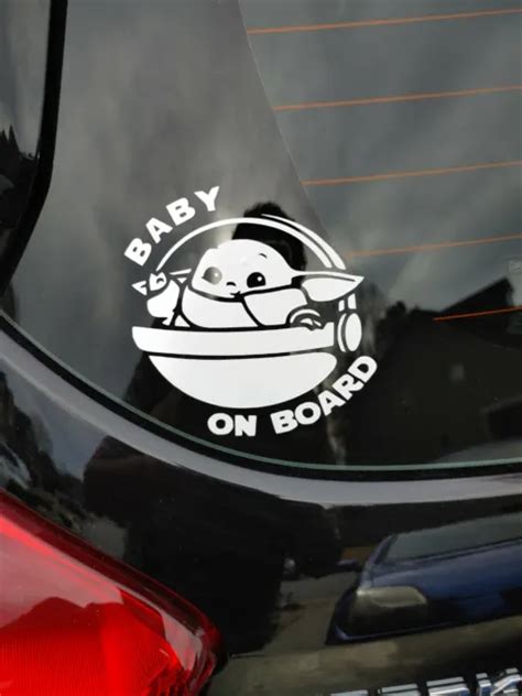 Child Baby Yoda Star Wars Mandalorian Decal Car Vinyl Sticker 4×5 500