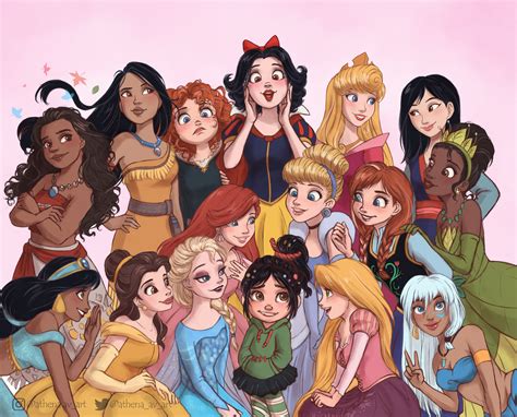 Disney Princesses By Athena Av Rimaginarydisney