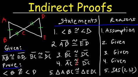 Indirect Proofs Practice Problems Two Column Proofs Geometry Youtube