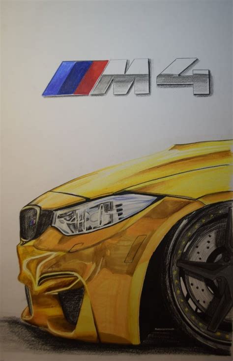 Bmw M4 Drawn By Munich Car Drawing With Markers And Pencils Car