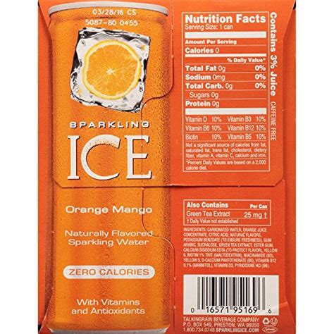 Sparkling Ice Water Nutrition Label Ythoreccio