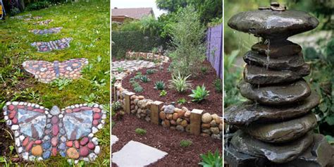 Large rocky cacti garden surrounded by palm trees. 10 Garden Decorating Ideas with Rocks and Stones