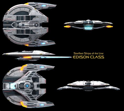 Edison Class Starship High Resolution By Enethrin On Deviantart In