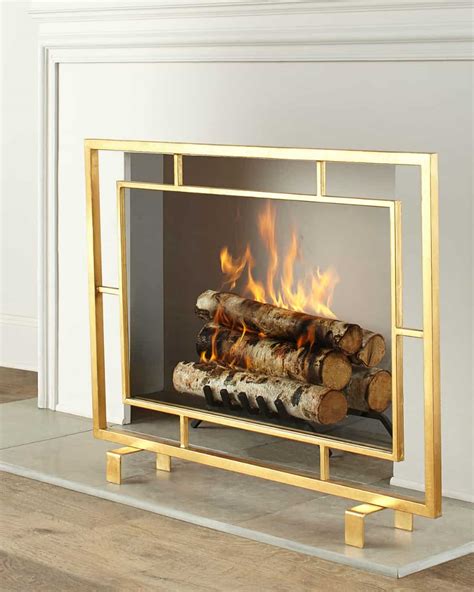Modern Fireplace Screens Glass