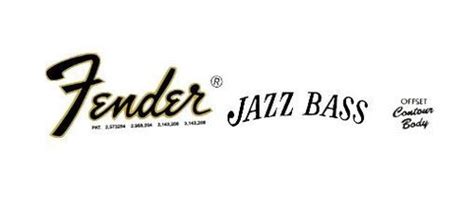 70s Fender Jazz Bass Logo Waterslide Sticker Hmcustom Online Shop