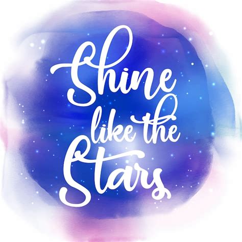 Shine Like The Stars Quotation Background Nohat Free For Designer