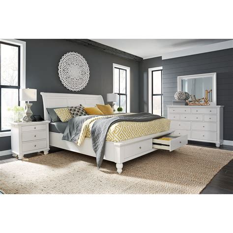 Aspenhome Cambridge Cb Queen Sleigh Bed With Storage Drawers And Usb