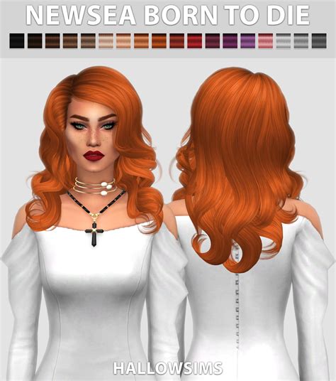Sims 4 Hairs Hallow Sims Newsea`s Born To Die Hair Retextured