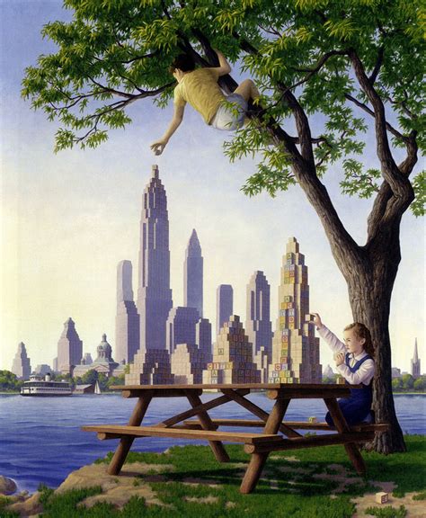 Mind Twisting Optical Illusion Paintings By Rob Gonsalves Architecture Design