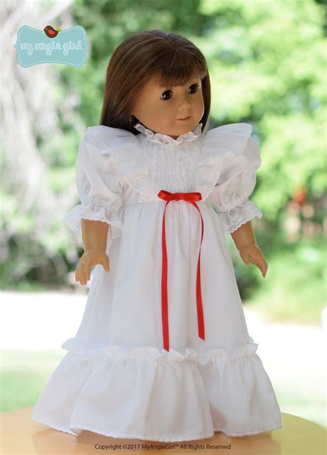 My Angie Girl Ruffled Nightgown Doll Clothes Pattern 18 Inch American Girl Dolls Pixie Faire