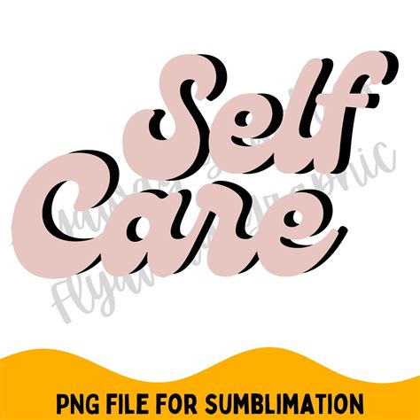 Self Care Png Self Care Stickers Design Retro Font Png Pastel Pink