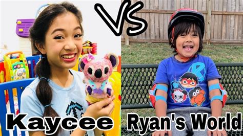 Kaycee Kaycee And Rachel Vs Ryans World Ryans Toys Comparing Age