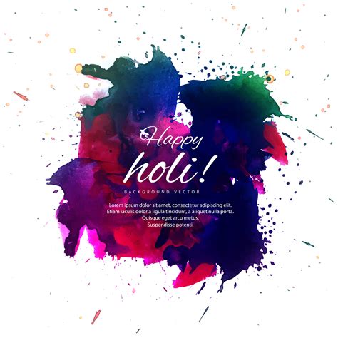 Illustration Of Abstract Colorful Happy Holi Background 245548 Vector