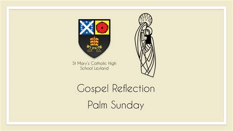 Gospel Reflections Palm Sunday Youtube