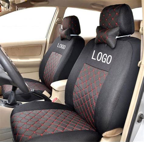 Front 2 Seat Cover For Bmw E46 E90 E92 3 5 7 X5 X6 M3 M6 Cotton Mixed