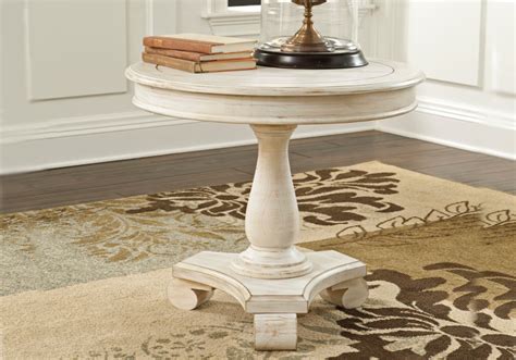 Mirimyn White Round Accent Table