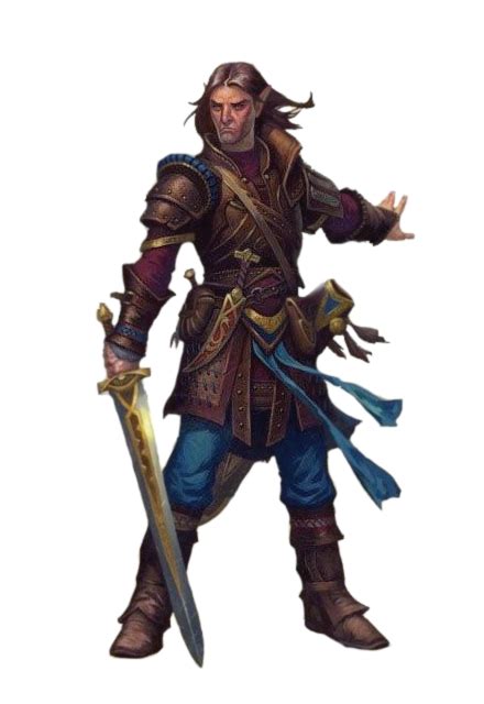 Male Half Elf Fighter Rogue Pathfinder Pfrpg Dnd Dandd 35 5th Ed D20