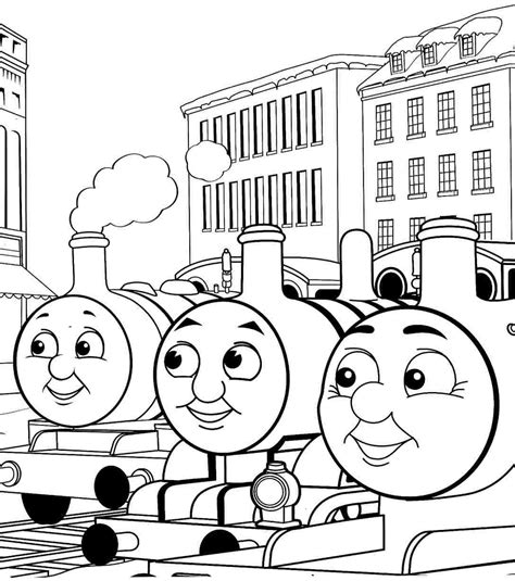 Thomas The Tank Engine Coloring Pages Free Printable Templates